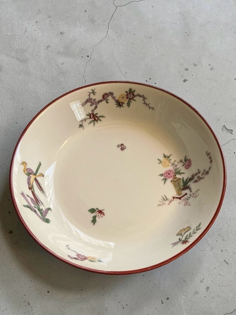 Jean Pouyat Limoges France Elite Serving Dish - Floral Bird Motifs POY52